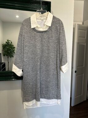 WHBM Long Sleeve Jersey Dress